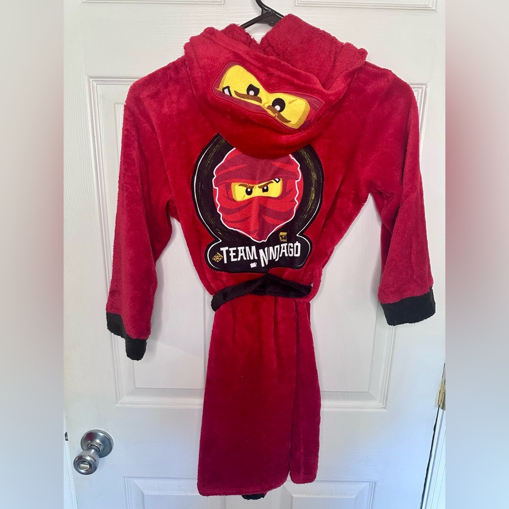 Boys Lego Ninjago Red and Black Bathrobe